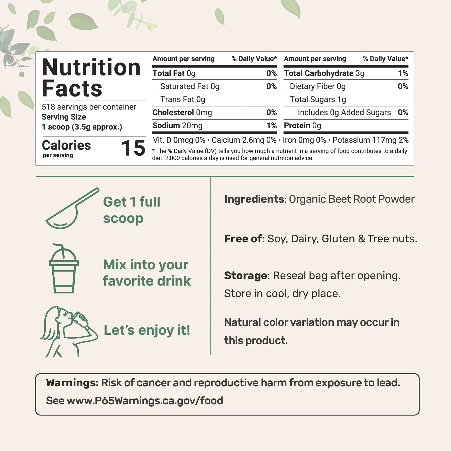 keemistry™ Natural Beet Root Powder